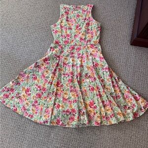 Talbots Sleeveless V-Neck Midi Dress